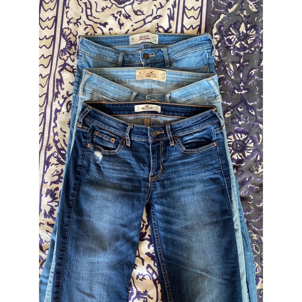 Three Pairs Hollister Denim